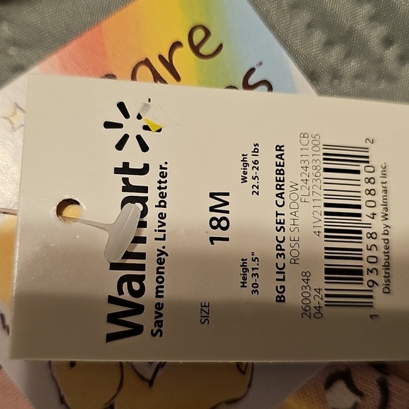 Care Bears 3 Piece Set With Care Bears Girls Size 18 Months - Picture 3 of 8